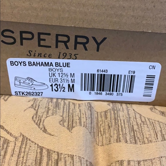 Sperry Bahama Blue~ youth 13.5 - Picture 2 of 8